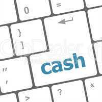cash button on computer keyboard showing business concept
