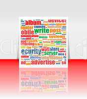Marketing advertising communication word cloud concept