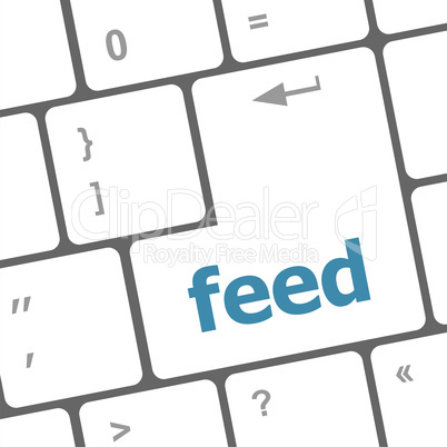 feed word on computer pc keyboard key