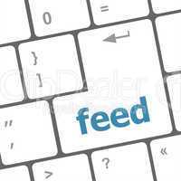 feed word on computer pc keyboard key