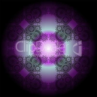 Pink Fractal Mandala Circle