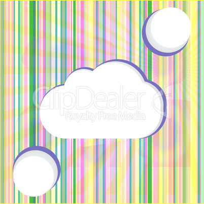 Abstract speech bubbles in the shape of clouds used in a social networks