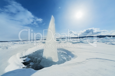 Ice sundial