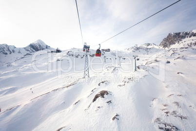 Cable car going to Kitzsteinhorn peak