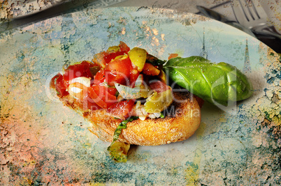 Bruschetta Italian Vintage Style