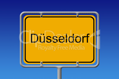 Ortsschild Düsseldorf - City Sign Düsseldorf