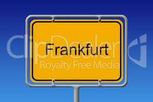 Ortsschild Frankfurt - City Sign Frankfurt