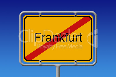 Ortsschild Ortsausgang Frankfurt - City Sign City Limit Frankfur
