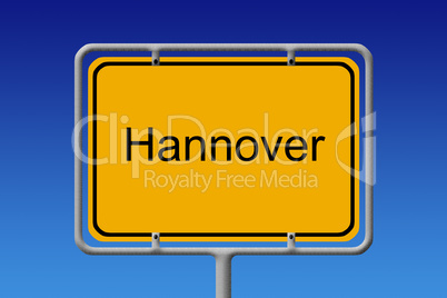 Ortsschild Hannover - City Sign Hannover
