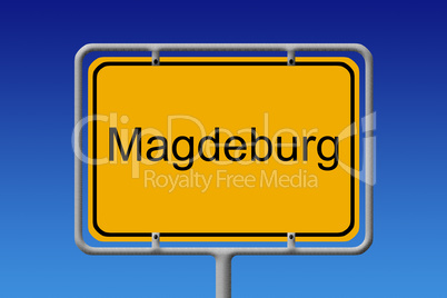 Ortsschild Magdeburg - City Sign Magdeburg