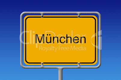 Ortsschild München - City Sign Munich