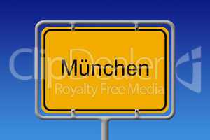 Ortsschild München - City Sign Munich