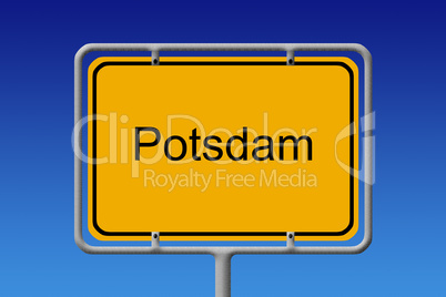 Ortsschild Potsdam - City Sign Potsdam