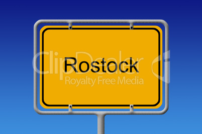 Ortsschild Rostock - City Sign Rostock