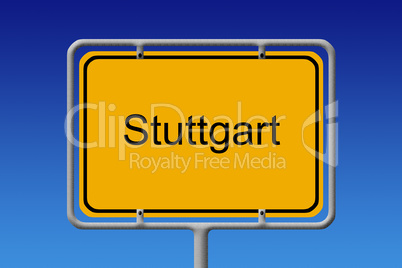 Ortsschild Stuttgart - City Sign Stuttgart