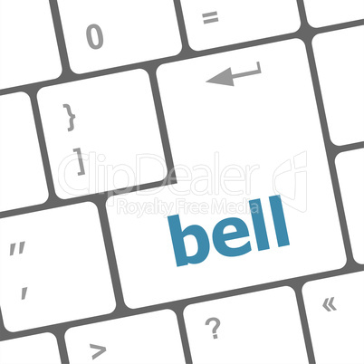 bell word on computer pc keyboard key