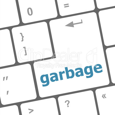 garbage word on computer pc keyboard key