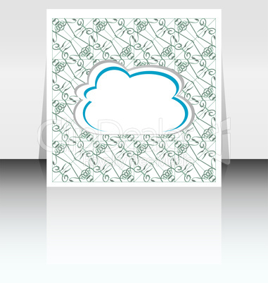 Abstract glossy speech bubble in cloud shape