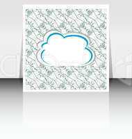 Abstract glossy speech bubble in cloud shape