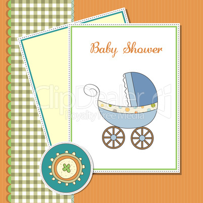 baby card with pram