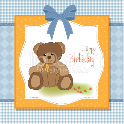 birthday card with teddy