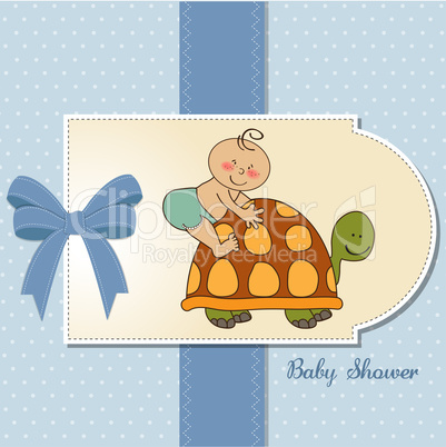 funny baby boy announcement card