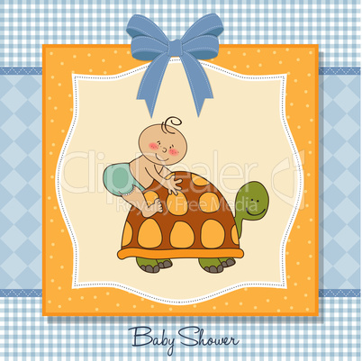 funny baby boy announcement card