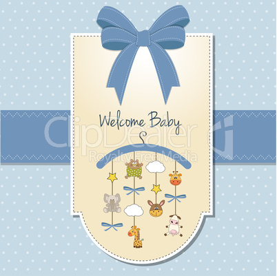 welcome baby announcement card