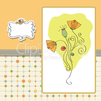 thank you greeting card with flower