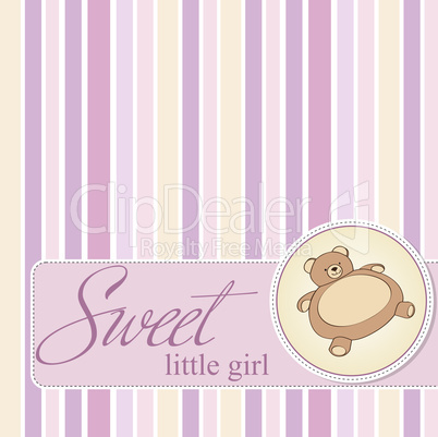 baby shower card with teddy