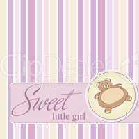 baby shower card with teddy