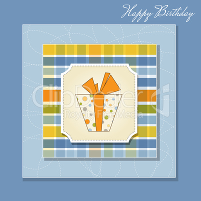 birthday card with gift box