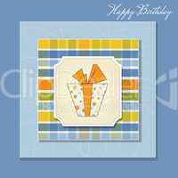 birthday card with gift box
