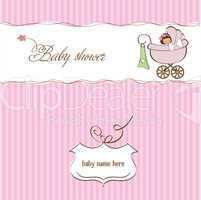 baby girl announcement card