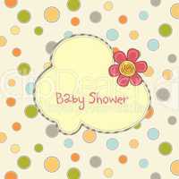 baby shower card with flower