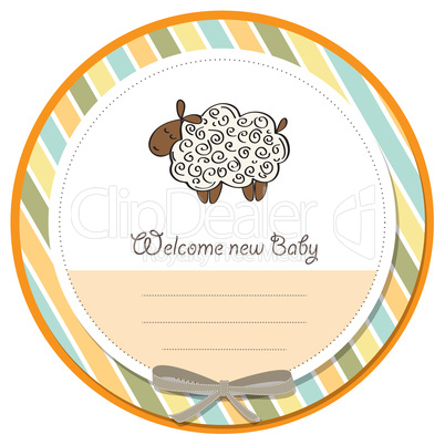 cute baby shower card with sheep