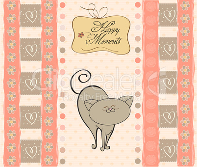 greetings card with cat