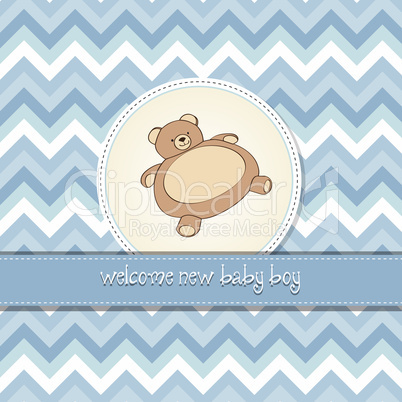 baby shower card with teddy