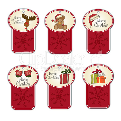 Christmas labels set