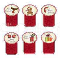 Christmas labels set
