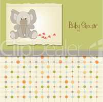 baby shower card with elephant