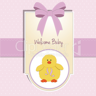 baby girl vector card