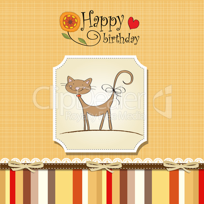 new baby shower card with cat