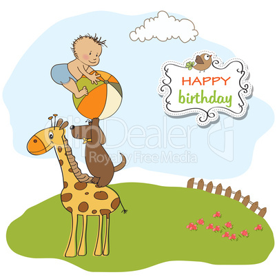 funny cartoon birthday greeting card