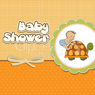 funny baby boy announcement card