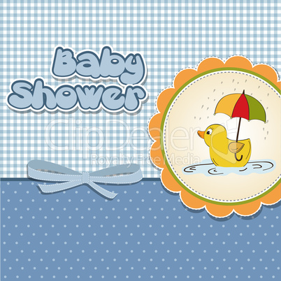 baby shower card with duck toy