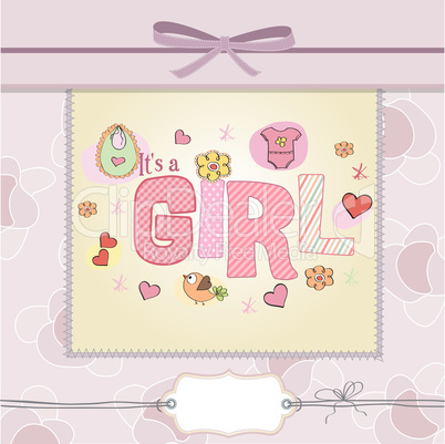 baby girl shower card