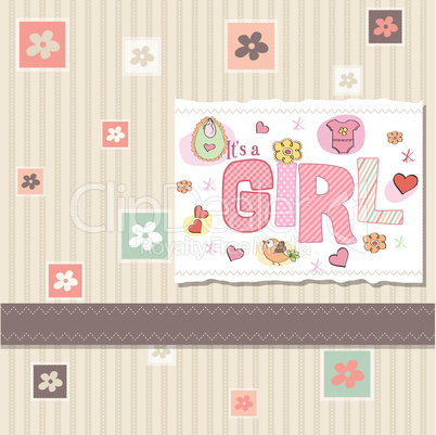 baby girl shower card