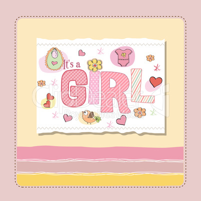 baby girl shower card