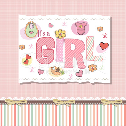 baby girl shower card